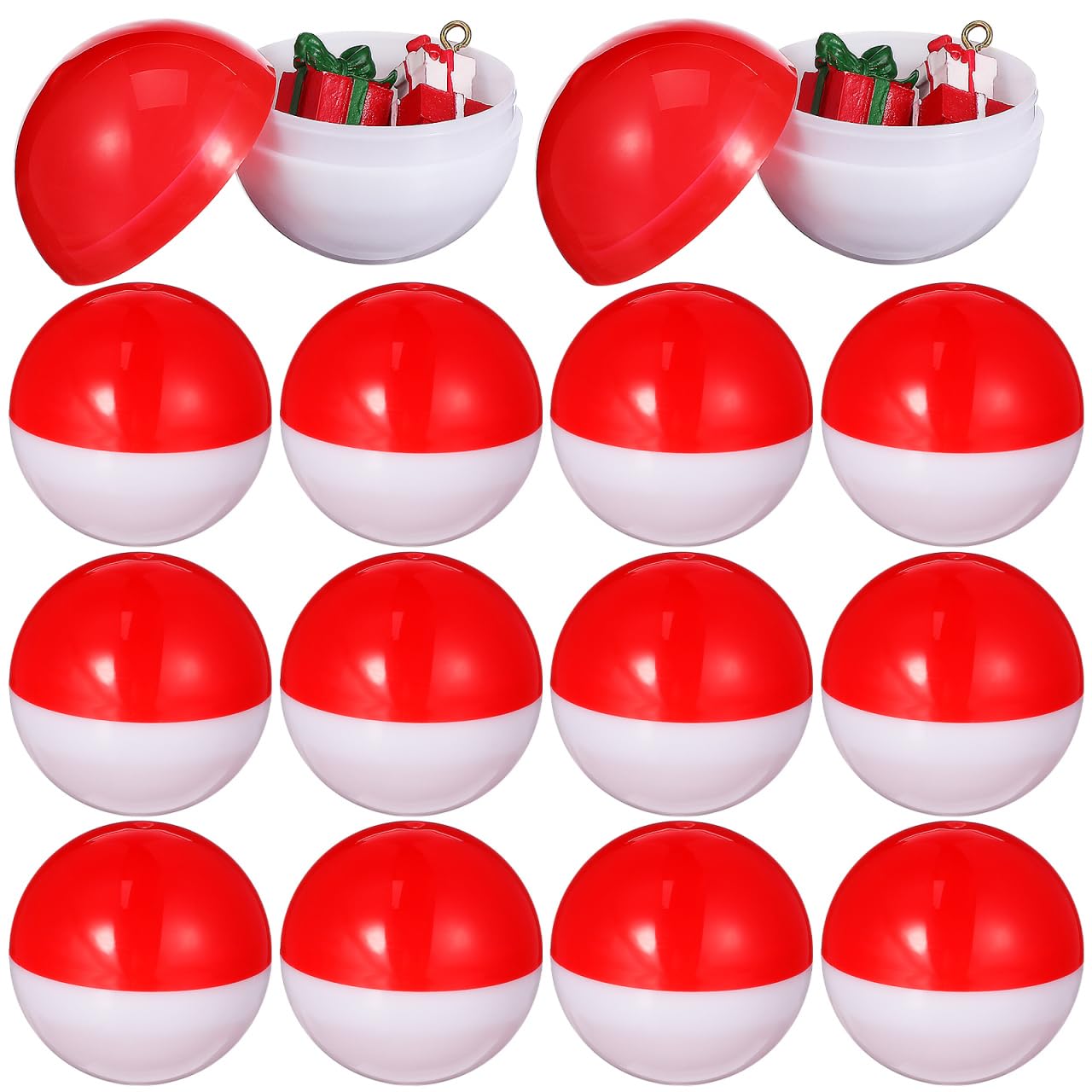 HOMSFOU 20PCS Vending Machine Capsules - 2 Inch (50mm) Empty Round Plastic Capsules, Multi-Color for Easter Hunt, Christmas Prizes & Party Favors