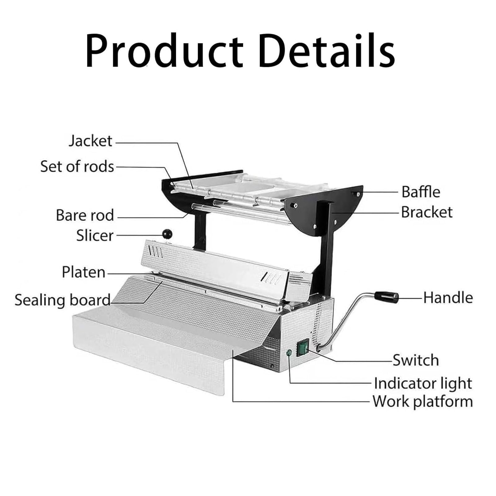 Sellador de bolsas de esterilización, máquina de sellado de bolsas de laboratorio, ancho de sellado de 9.84 pulgadas, temperatura ajustable de 6 velocidades, cuchillo de doble filo, sellador térmico