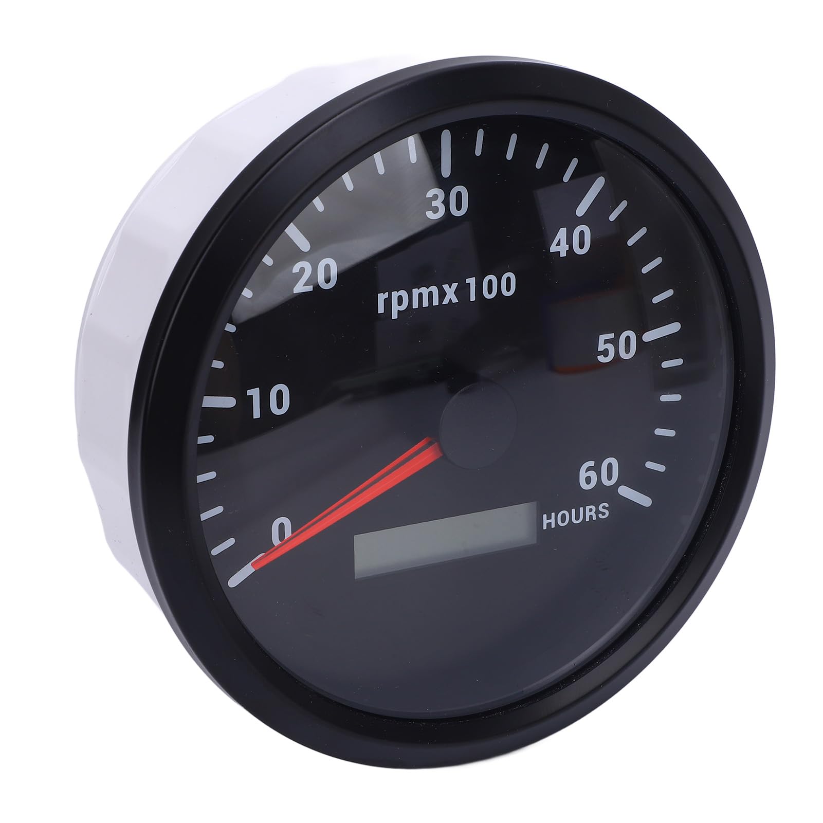 Tachimetro nautico 110mm 6000RPM con contatore ore retroilluminazione a 7 colori tachimetro auto e imbarcazioni compatibile con camper yacht camion quadrante nero coperchio nero