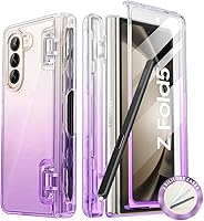 Vista 12 de i-Blason Cosmo - Funda para Samsung Galaxy Z Fold 5 con soporte para bolígrafo, protector de pantalla integrado, protección de bisagra, 3 fundas