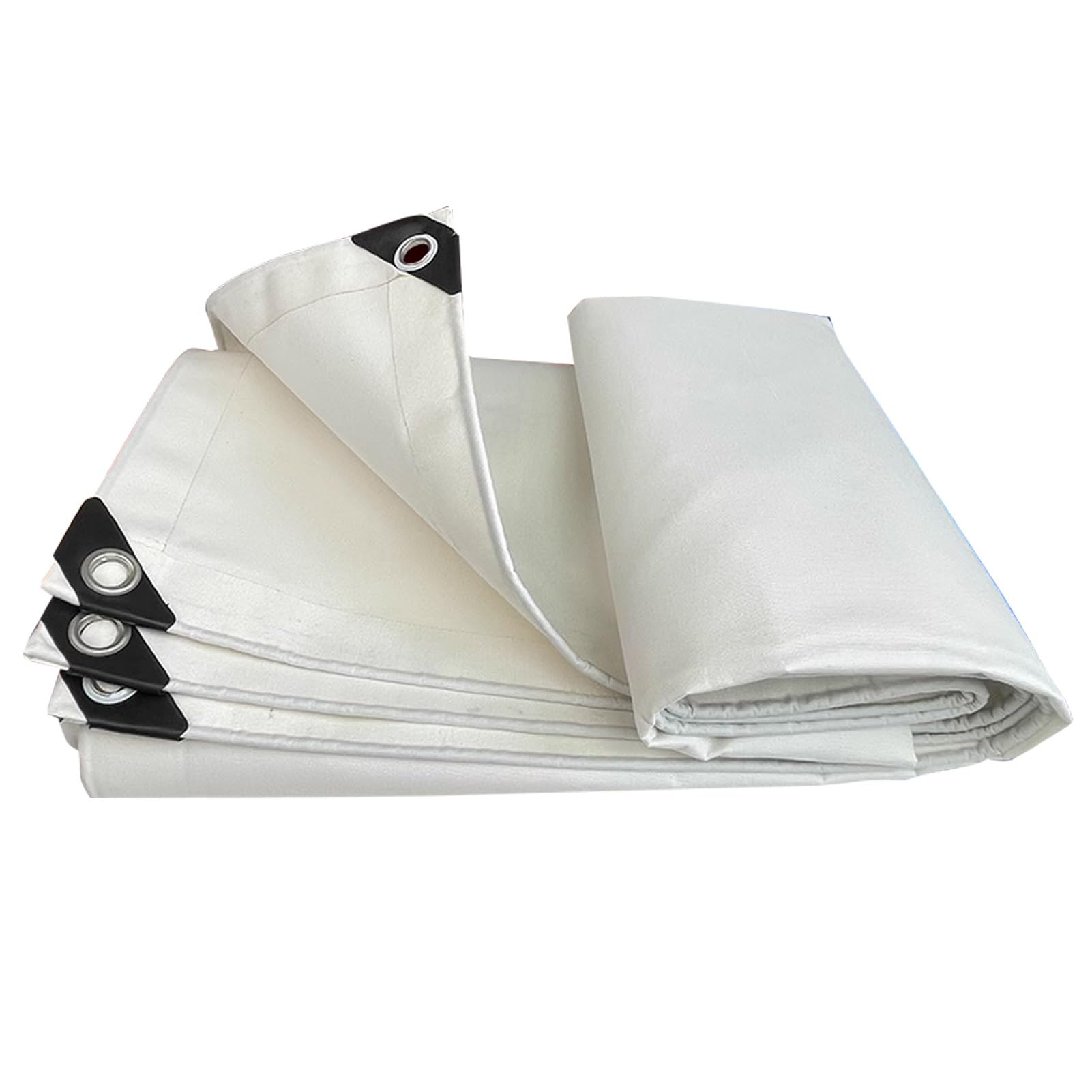 Bâche en toile robuste et couverture de bâche en coton blanc imperméable