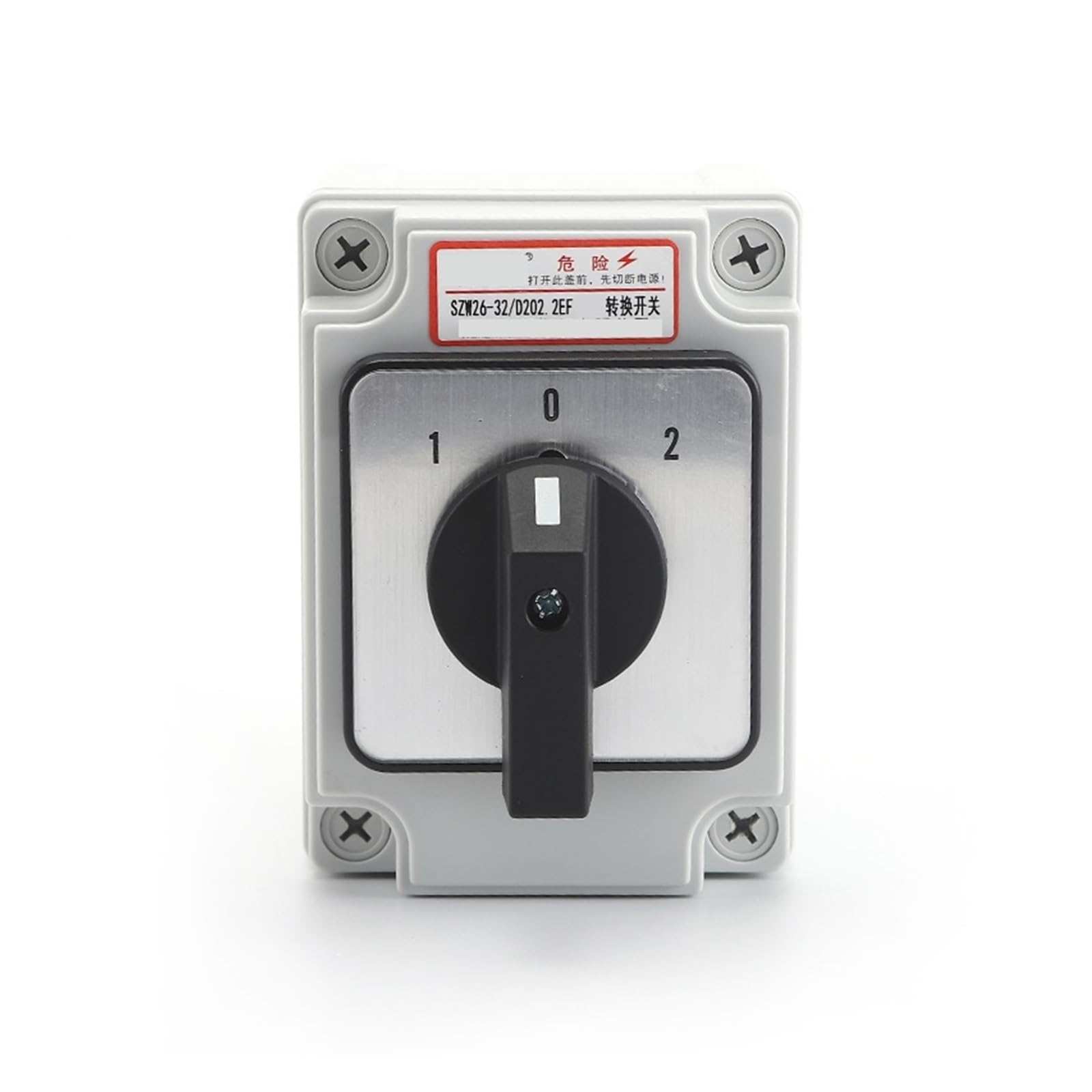 Interruptor de leva rotatorio de conmutación universal de 8 tornillos, 3 posiciones, 2 fases, 32 A, D202.2EF