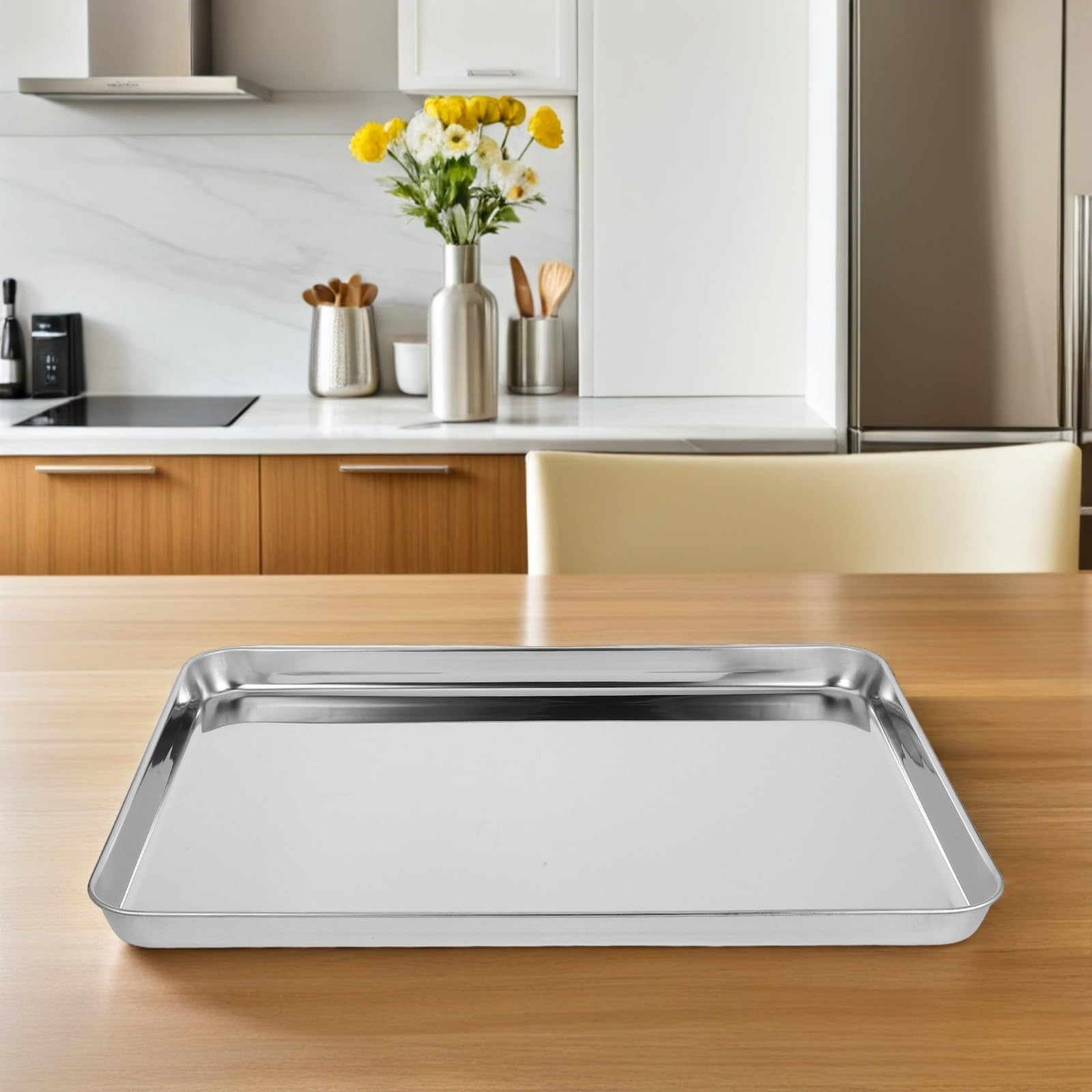 5 Cm Bandeja Rectangular 5x2 4x30 de Acero Inoxidable 40