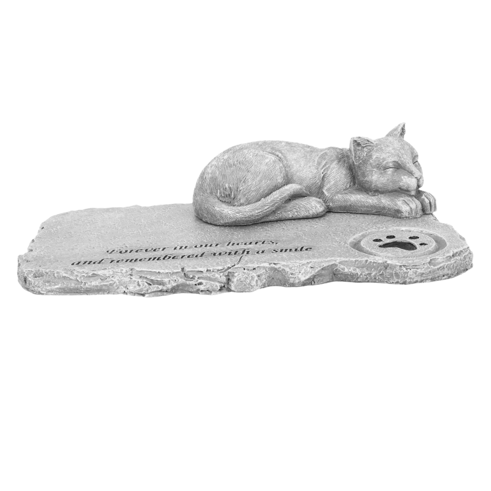 BAZEITFLOW Estatua para Jardín de Gato regalo conmovedor y lápida durable para exteriores y memorial