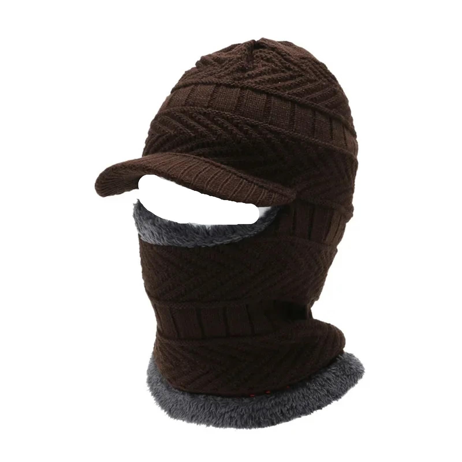 Pasamontañas 2 uds pasamontañas sombrero de invierno for hombres Skullies gorros sombreros gorros de invierno for hombres mujeres bufanda gorro pasamontañas máscara capó sombrero de punto for mujeres
