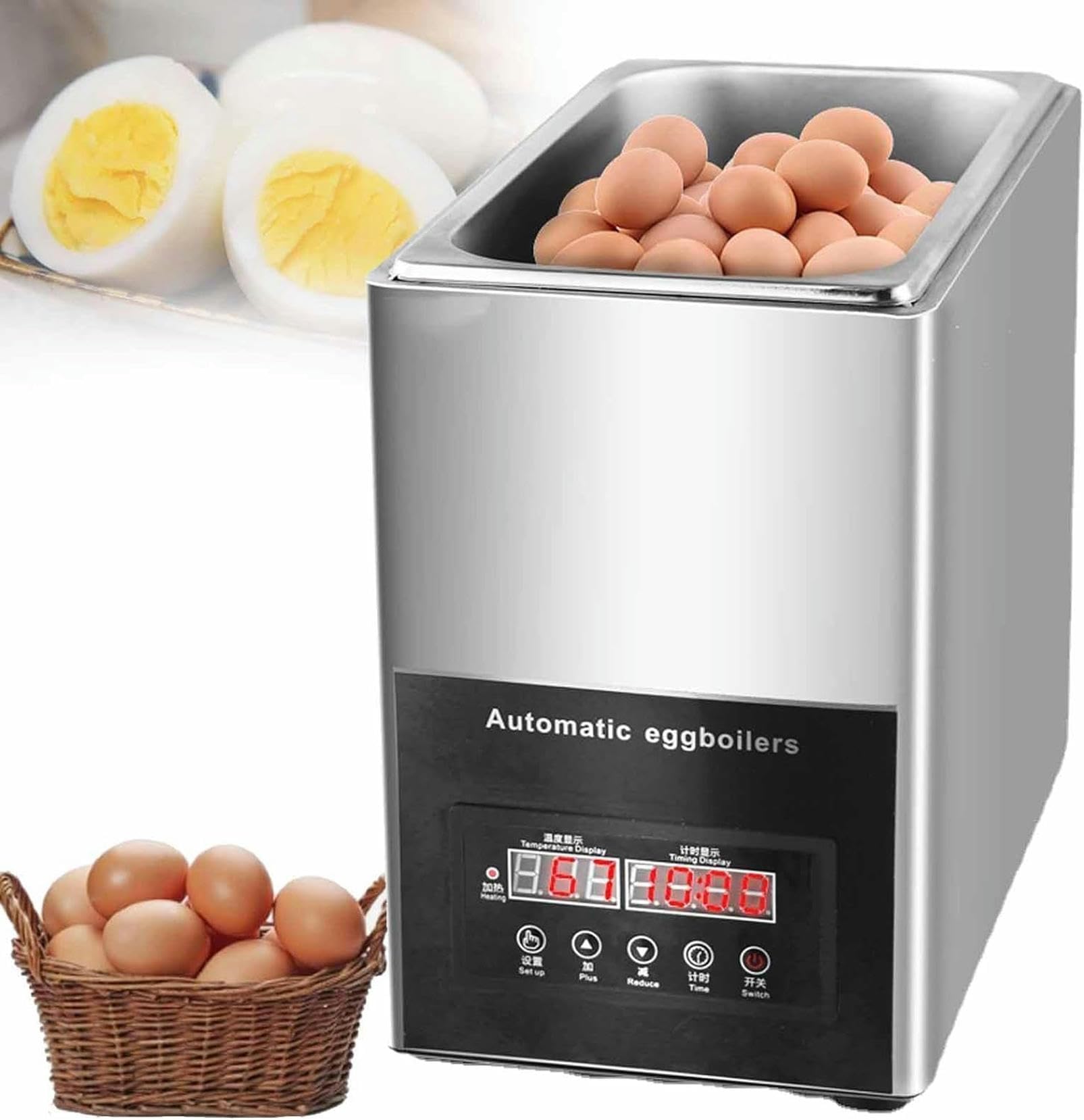 Hervidor de Huevos, máquina Comercial para hervir Huevos, hervidor de Huevos elétrico rápido, hervidor de Huevos Comercial de Aguas Termales, para Cocina doméstica, Uso en dormitorios, 110 V
