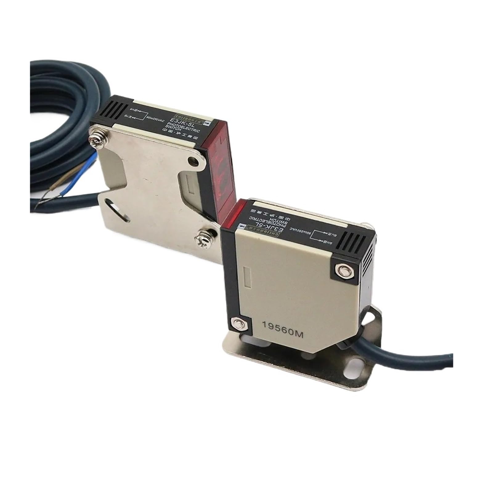 E3JK-5DM1 E3JK-5L DC12-24V/AC90-250V Interruptor de sensor fotoeléctrico infrarrojo, distancia de detección: 5 m (CA 90-250 V)