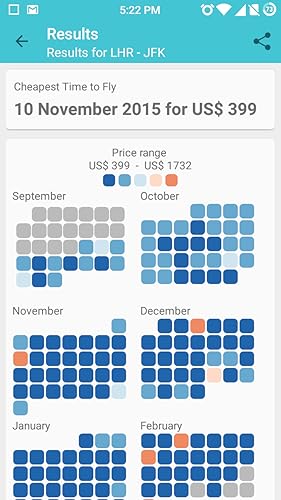Cheap Flights Calendar - Shows The Cheapest Time to Fly