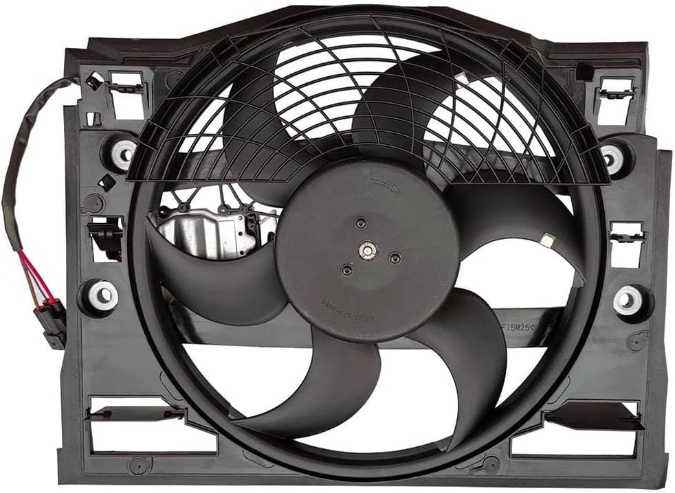Cooling Fan Engine Radiator For BMW 3 Series E46 320i 323i 325i 325Ci 325xi 328i 330i 330Ci .0L 1999 2000-2006 AC Condenser Cooling Fan Assembly 64546988913