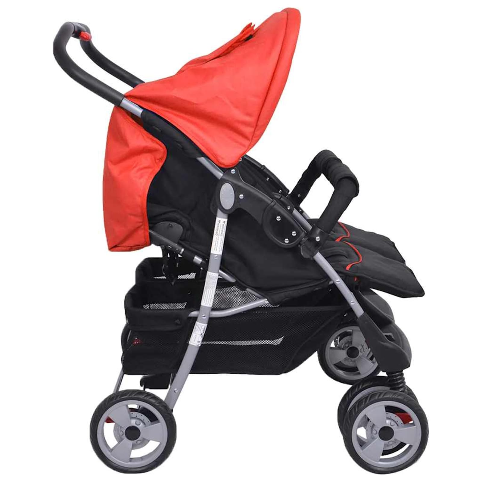 Gecheer Bettlaken 60 x 120 cm, Spannbettlaken für Babys, 60 x 120 cm, Kinderwagen, Stahl, Rot und Schwarz