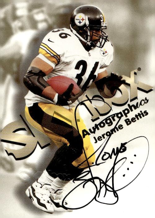 1998 SkyBox Premium Autographics #7 Jerome Bettis Pittsburgh Steelers Football Card (Autographed) NM-MT