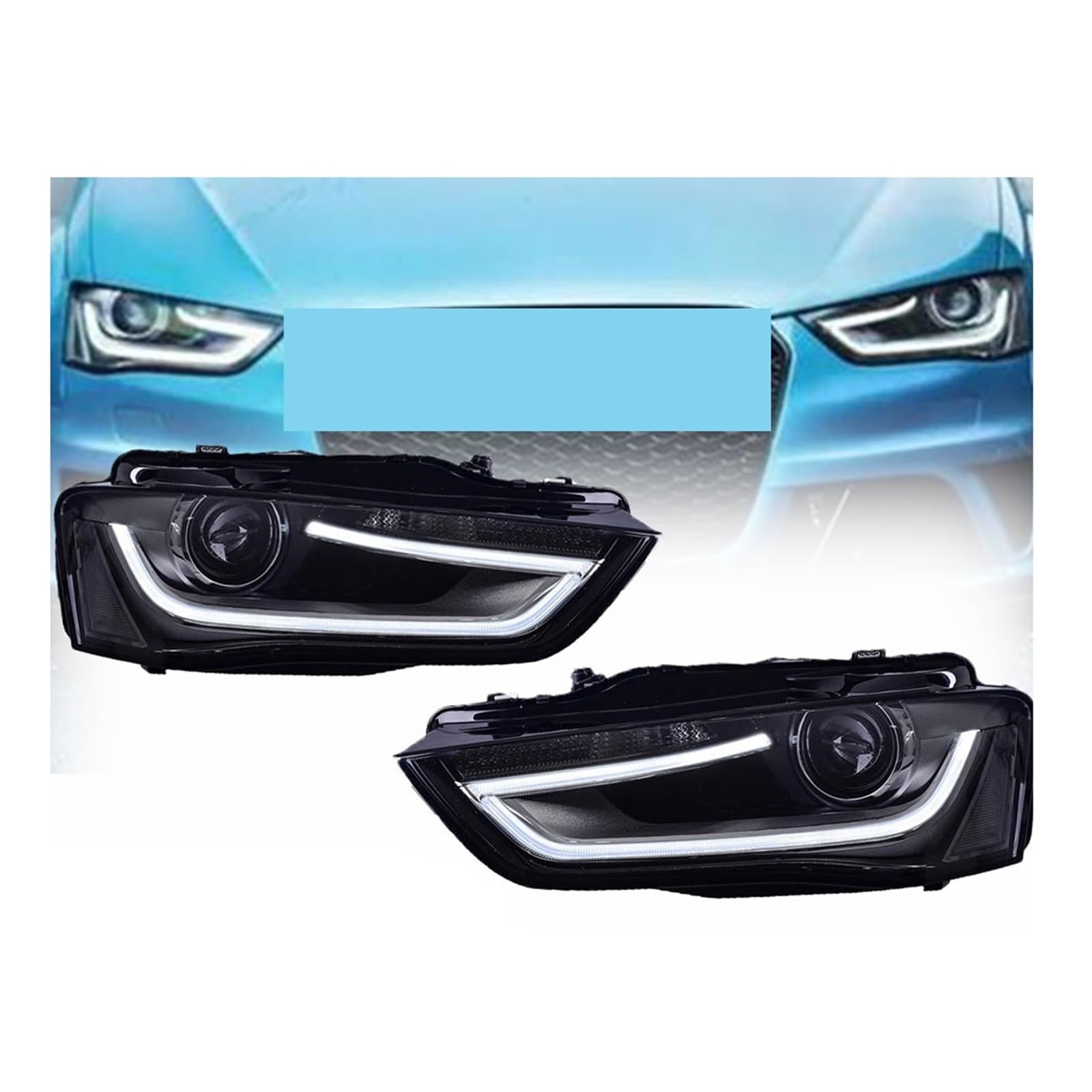 Fari Anteriori per Audi A4 2013-2016 A4L S4 B8, aggiornamento fari ad Alta configurazione, Plug And Play.