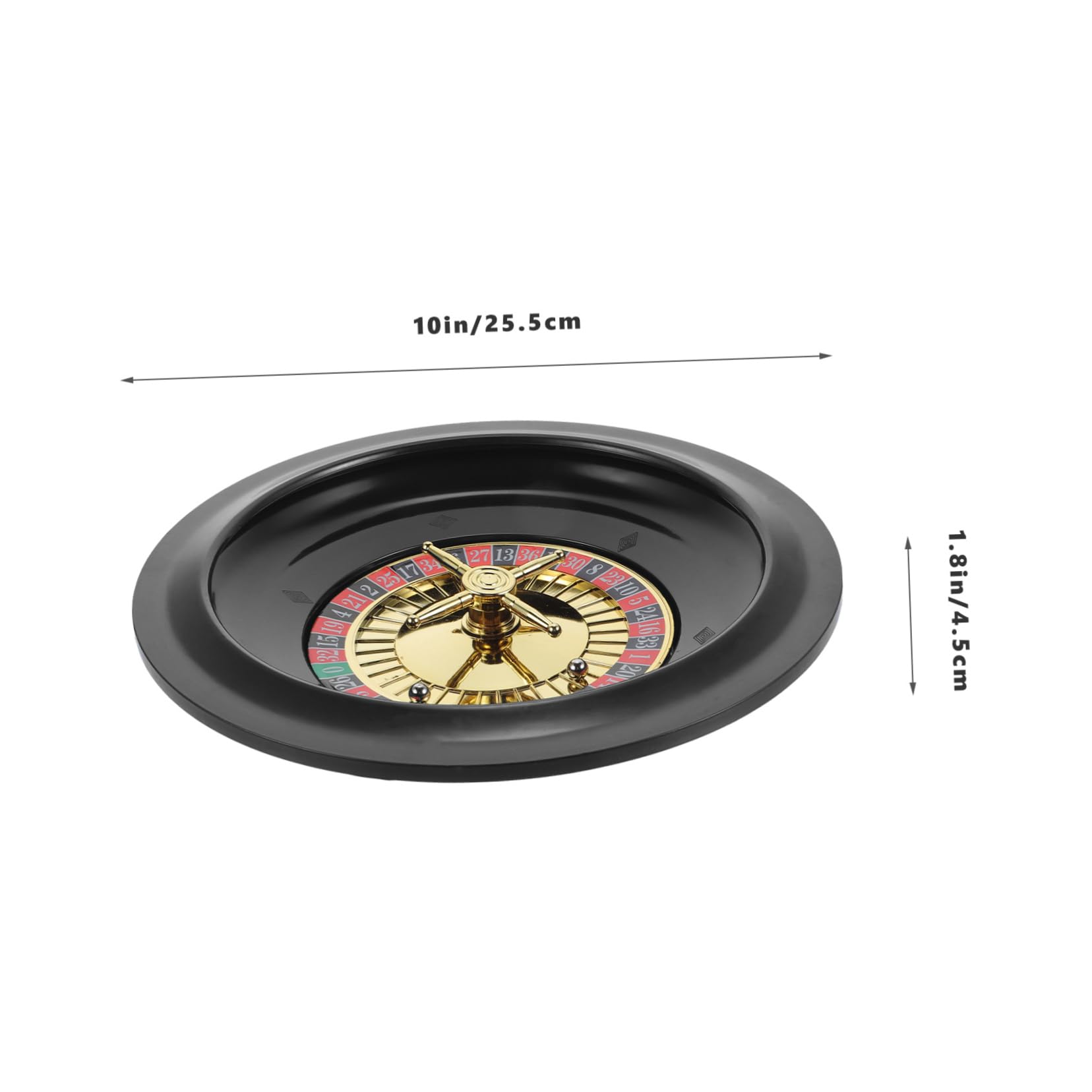 Garneck Ruota della roulette da 10 pollici per i giochi – Set di gioco professionale per giochi in casa e feste, ideale per notti da poker e giochi da tavolo ricreativo