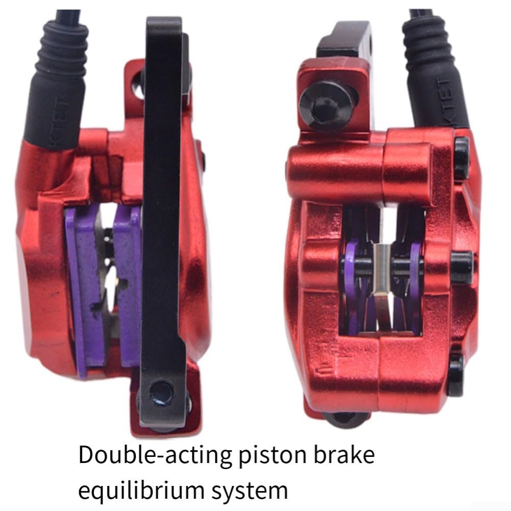 Freno a disco idraulico elettrico per bici elettrica, freno idraulico con doppio pistone per bici elettrica, scooter, moto (destra + sinistra)