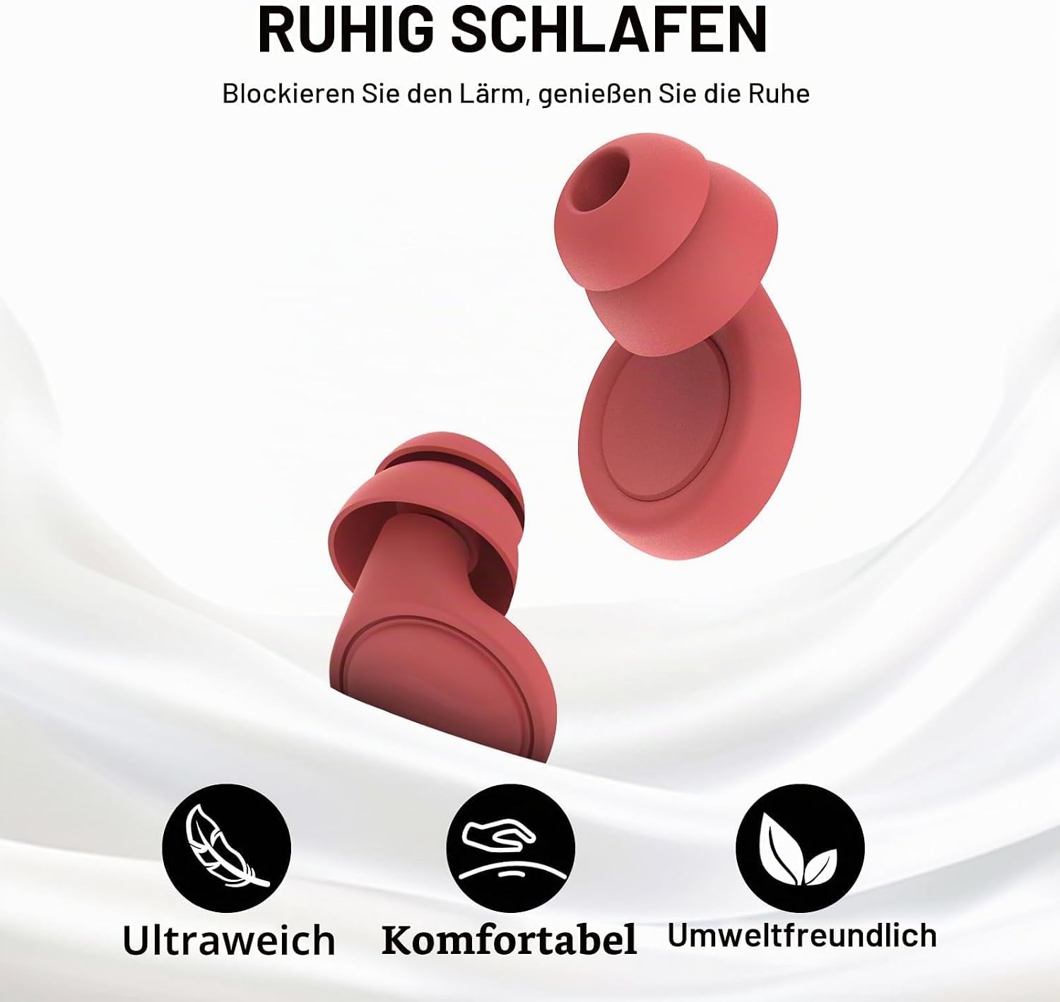 Q2Pro, tappi per le orecchie, 35 dB, protezione dell'udito per dormire, riutilizzabili, per dormire, viaggi, concerti, lavoro e concentrazione, 7 inserti ultra morbidi, XS/S/M/L