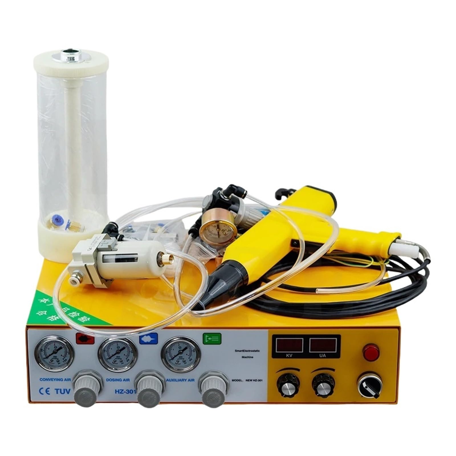 MR-216 Digital Electrostatic Powder Coating Machine with Manual Powder Coating Spray Gun