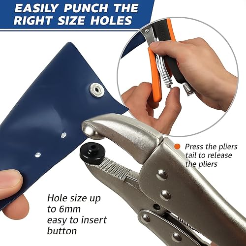 Miniatura 7 de Kit de cierre a presión de alta resistencia, 210 piezas de acero inoxidable de grado marino para lona, cubiertas de barco, toldos, tela, tiendas de