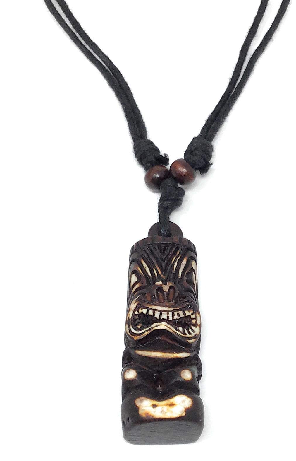 Charmtastic Carved Tiki Man Totem Necklace - Surfer