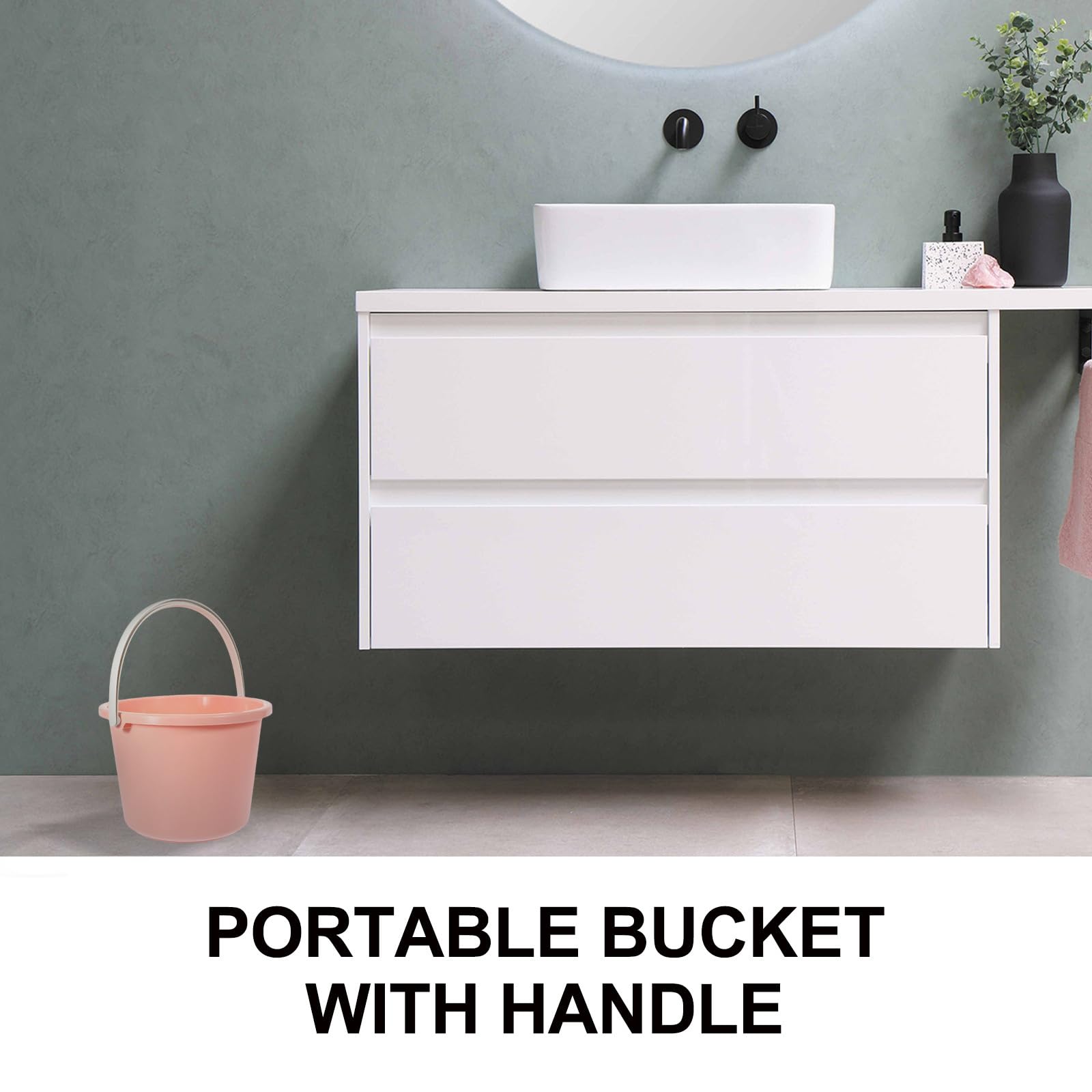 ABOOFAN Secchio Multiuso in Plastico Portatile per Casa e Hotel Facile da Pulire 130