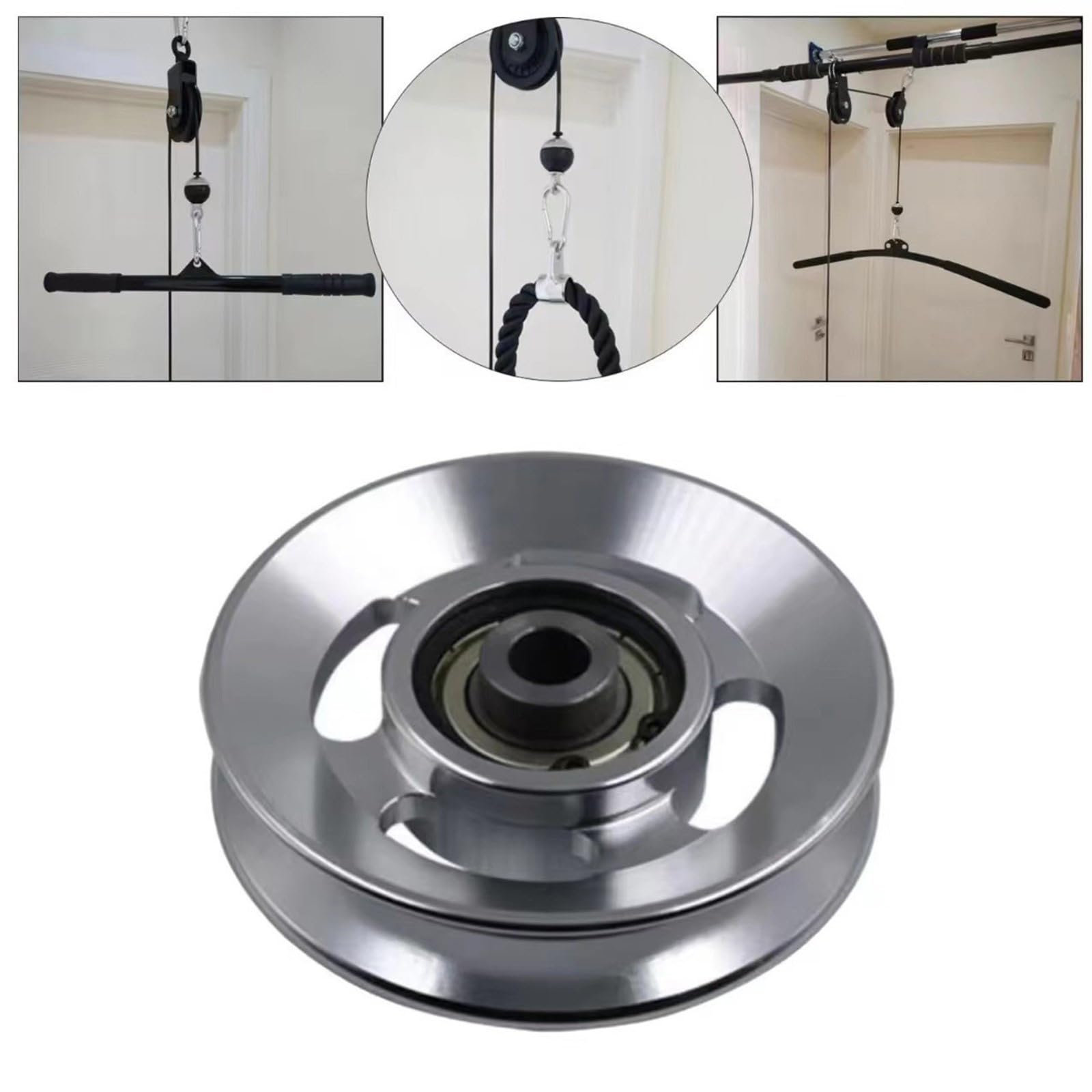Ruota di puleggia con cuscinetto fisso, ruota a rulli rotondi, cavo, palestra, attrezzature per il fitness, parte, attrezzo per allenamento, pulegge, accessori, sistemi di cavi