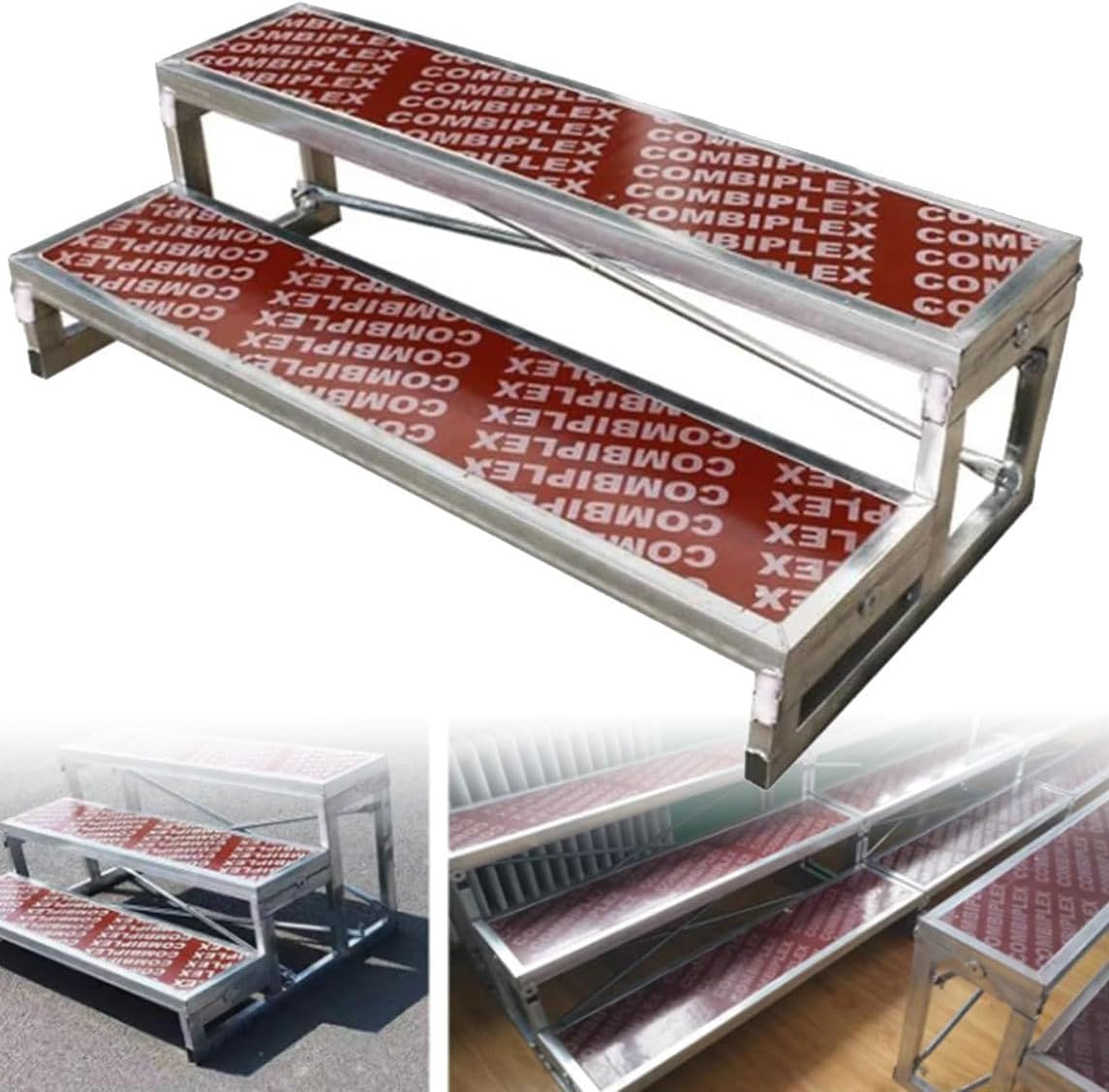 VUIKLCty Adjustable Double-tier Portable Choir Platform Non-slip Choir Stage Platform Suitable For Schools And Churches