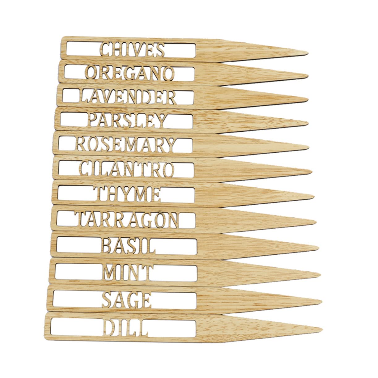 Toyvian 12pcs Wooden Plant Labels Durable Gardening Tags for Use Creative Flower Labels for Gardeners Present for Friends Family