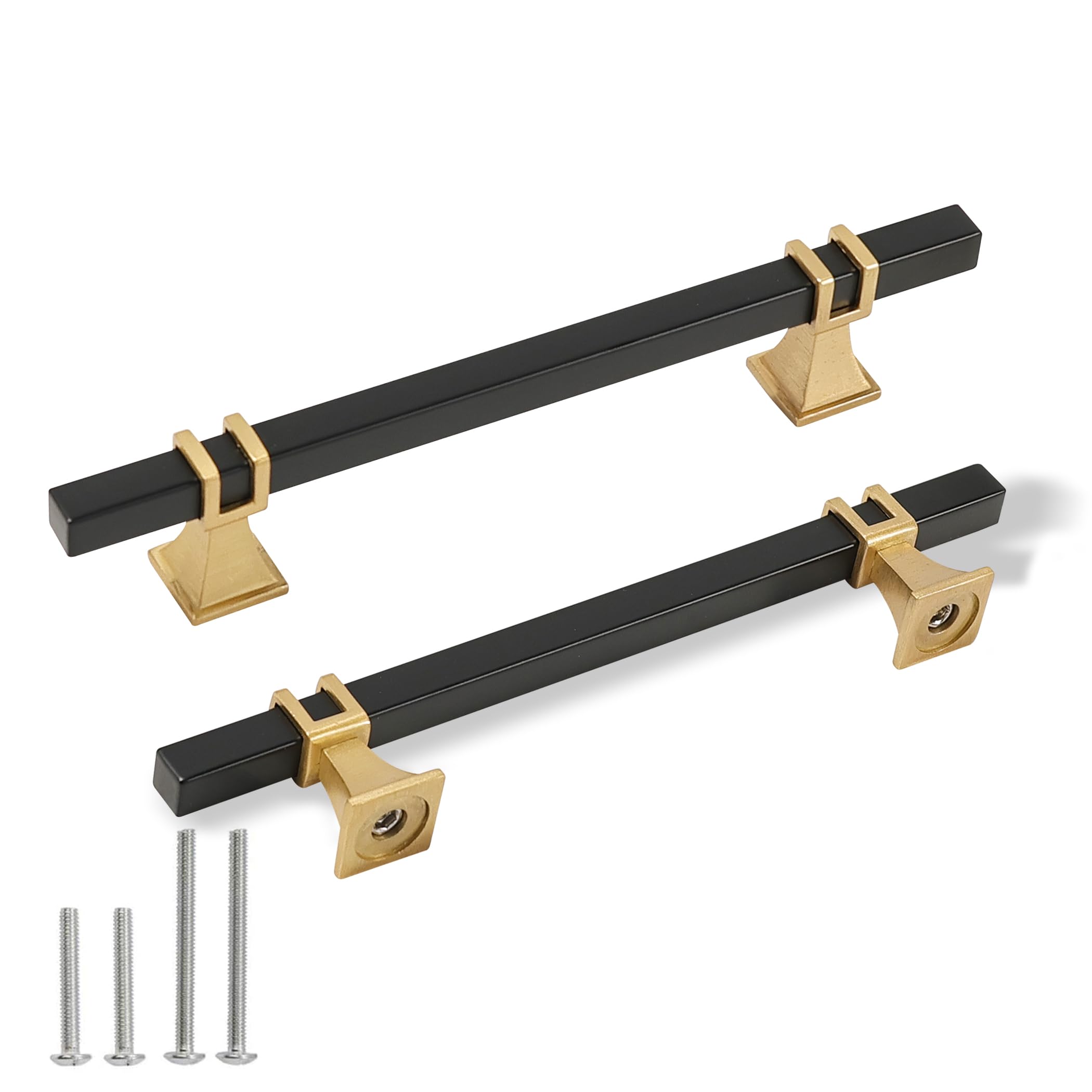 Poignées de tiroir de cuisine 128mm noires et dorées pour rénover votre buffet