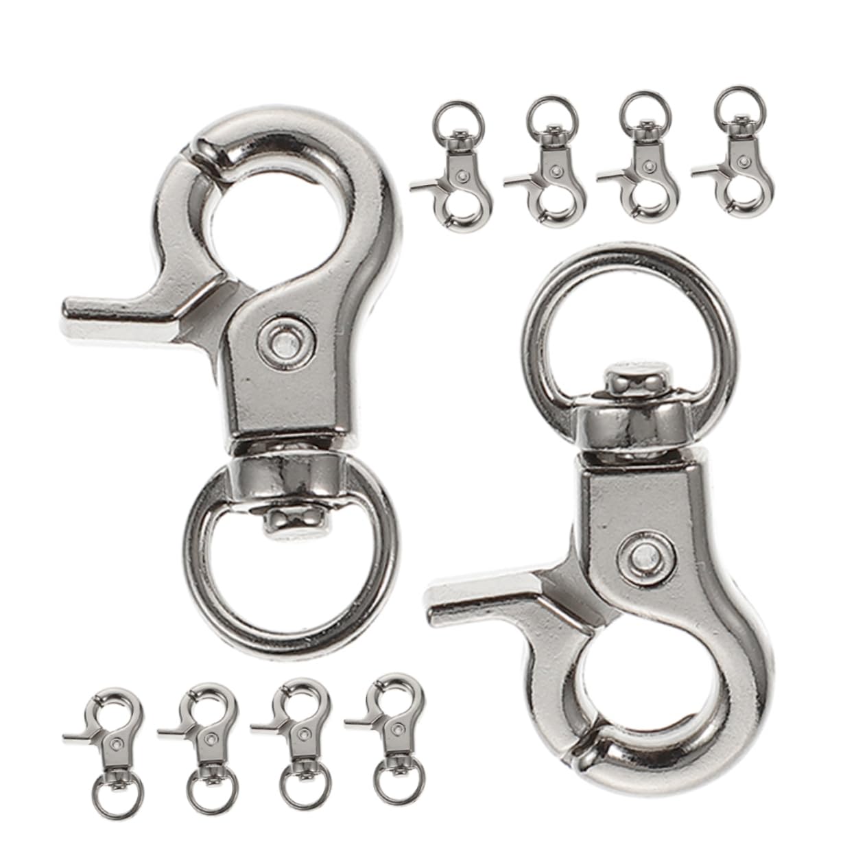 Gogogmee Versatile Metal Clasp Set 10pcs Zinc Alloy Swivel Snap Hooks Bag Swivel Clasp for DIY Projects