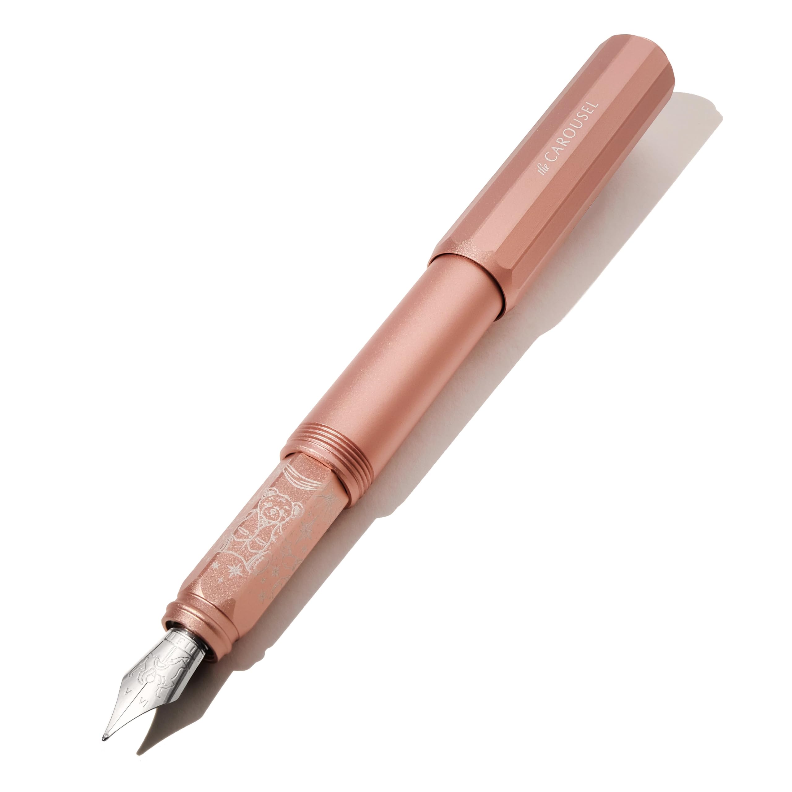 Ferris Wheel Press , Aluminum Carousel Fountain Pen, Rose Petal Plush, Aircraft grade aluminum body - Image 4