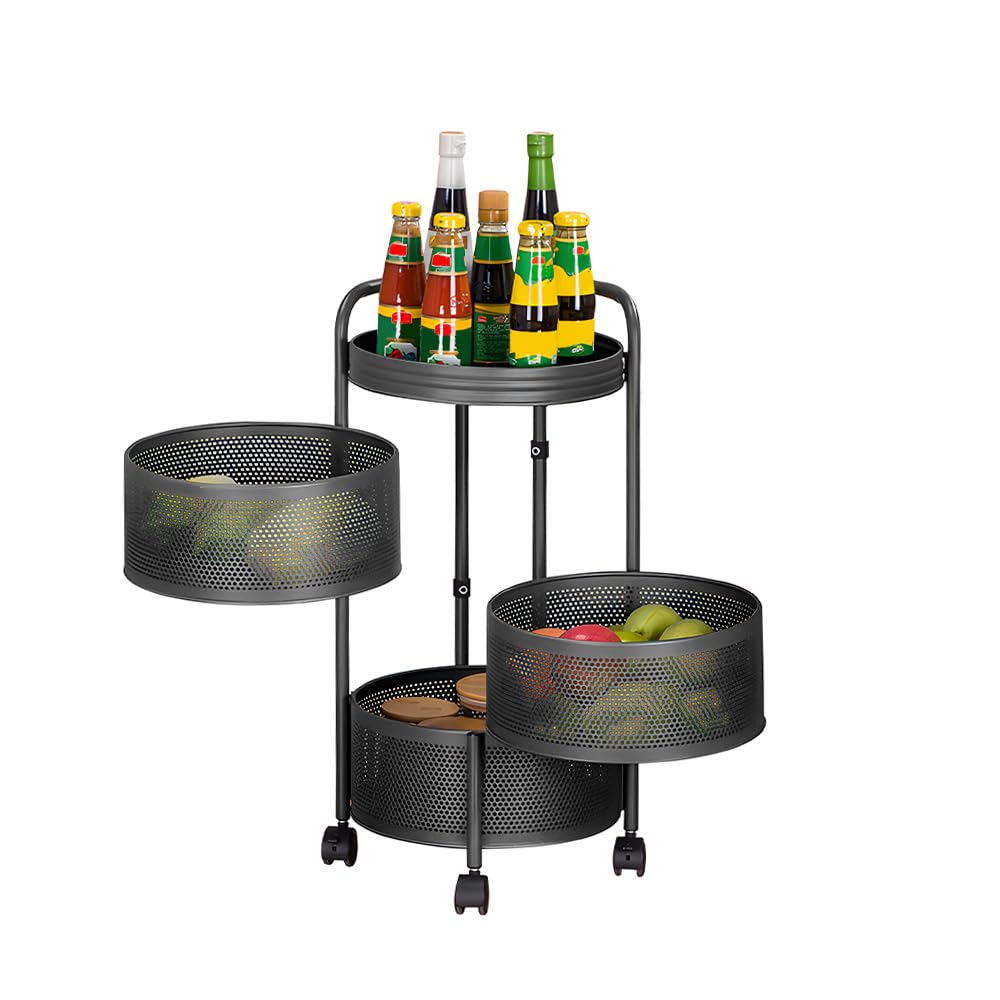Économie d'espace de rangement pour fruits avec ce chariot mobile de cuisine