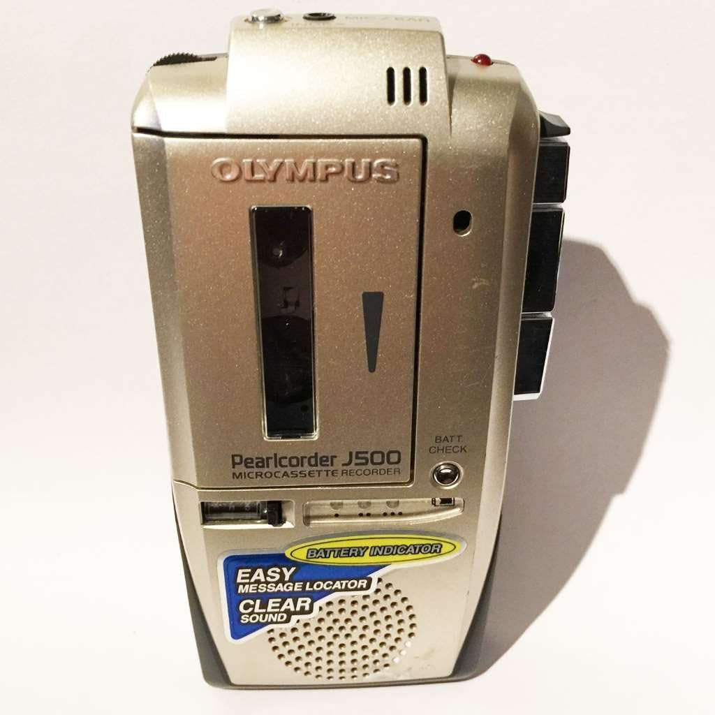Olympus Pearlcorder J500 Voice-Activated Dual Tape Speed Microcassette Recorder