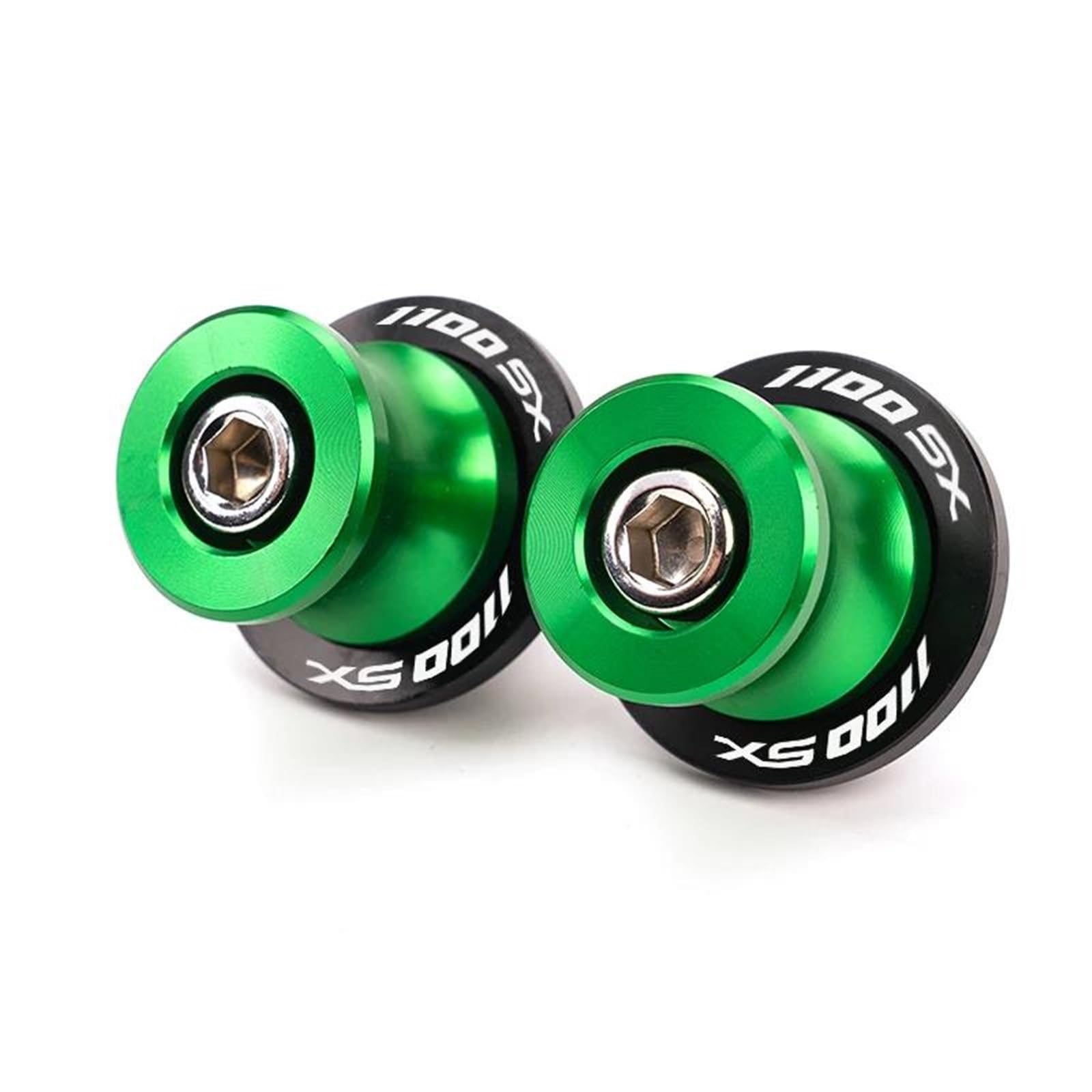 HYRHEV Swingarm Spools Motorcycle Accessories Stand Screw Swingarm Spool Slider For Kawasaki For Ninja 1100sx 1000sx 1100 1000 Sx(1100SX-Green1)