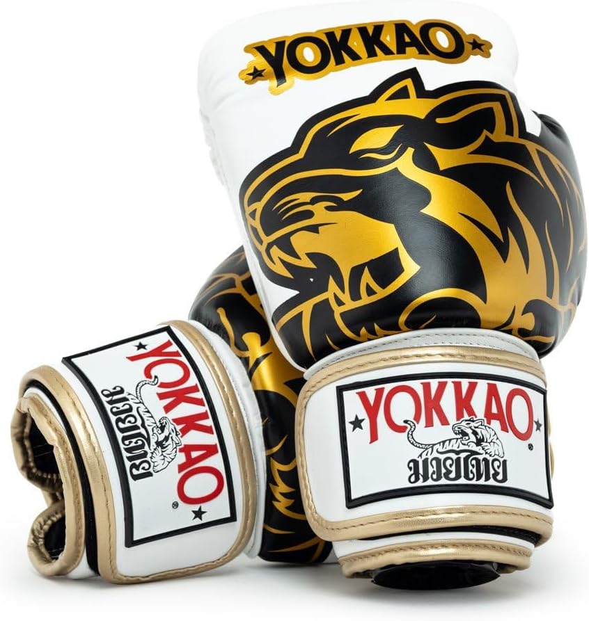 YOKKAO Design Breathable Muay Thai Boxing Glove | Premium Leather Training and Sparring Gloves for Men and Women | Winning Boxing Gloves | Punching Glove