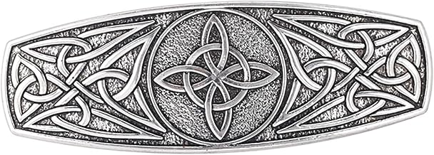 Witch Bow Hair Claw Clamp Metal Hair Claw Clamp for Women Girls Handmade Vintage Celtic Style Witchcraft Amulet (Silver)