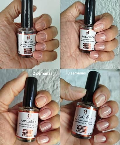 Base Fortalecedora Para Unhas Fracas AnaColors Com Vitamina B-5 e Cálcio.