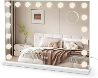 Dripex Világító Sminkespegel 80x60cm, 18 LED, 3 Fénymód, Érintésvezérlés, 5x Nagyítás 1