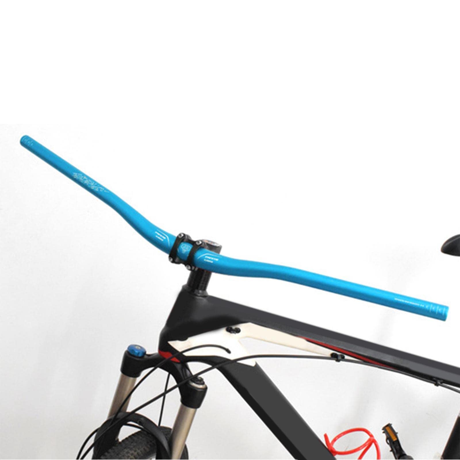 harayaa Long Guidon Vélo VTT Guidon Aluminium Alliage Barre Riser Contrôle Ergonomique Résistance Usure Adapté Loisirs Sportifs Course Terrain Accidenté