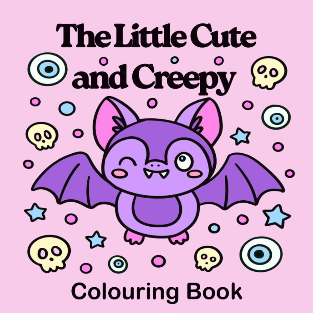 The Little Cute and Creepy Colouring Book: Spooky colouring for Kids and Adults
