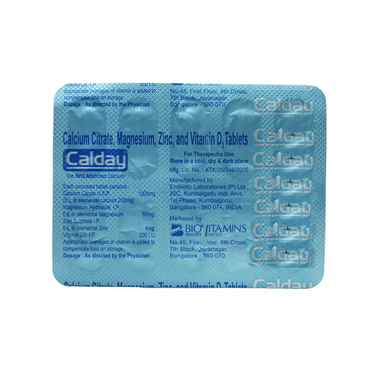 Calday 1000 - Strip of 15 Tablets