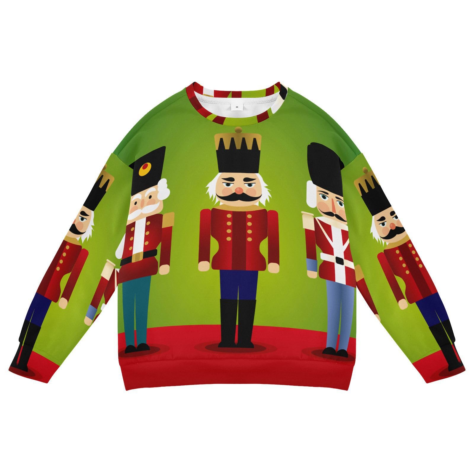 Aflyko Kids' Sweatshirt Nutcracker Trio Soldier Toddler Infant Long Sleeve Shirt Adorable Tops All-Over Print Cute Winter Holiday Festive Outfit, 5T Multicolored