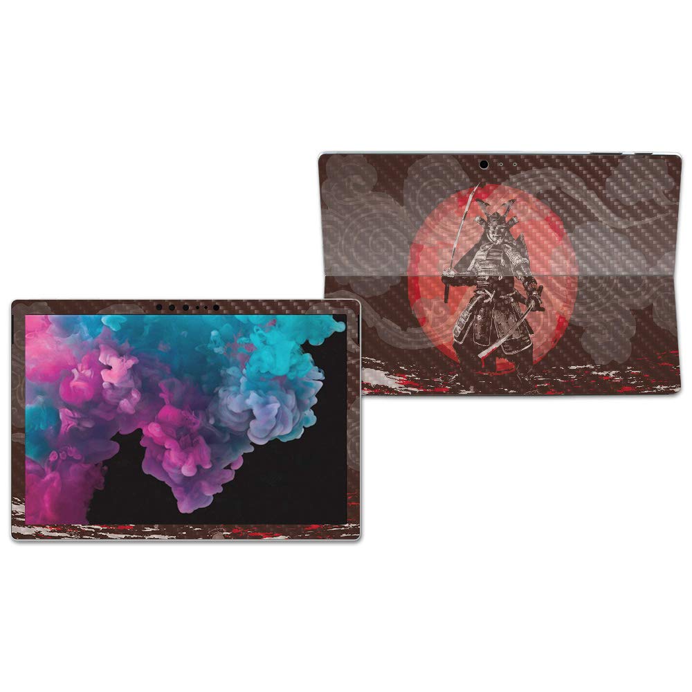 MightySkins Carbon Fiber Skin for Microsoft Surface Pro 6 - Samurai Battle | Protective, Durable Textured Carbon Fiber Finish | Easy to Apply, Remove, and Change Styles | Made in The USA