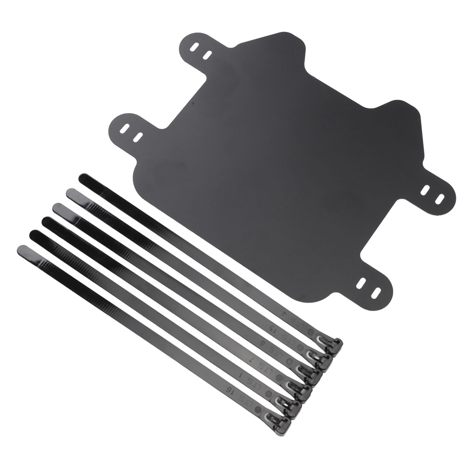 Cryfokt ABS Plastic Motorcycle Front Number Plate Matte, Plastic Black Dirt Bike license Plate Frame with 6 Cable Tie for Light Bee Light S X Motorcycle Electric Bike