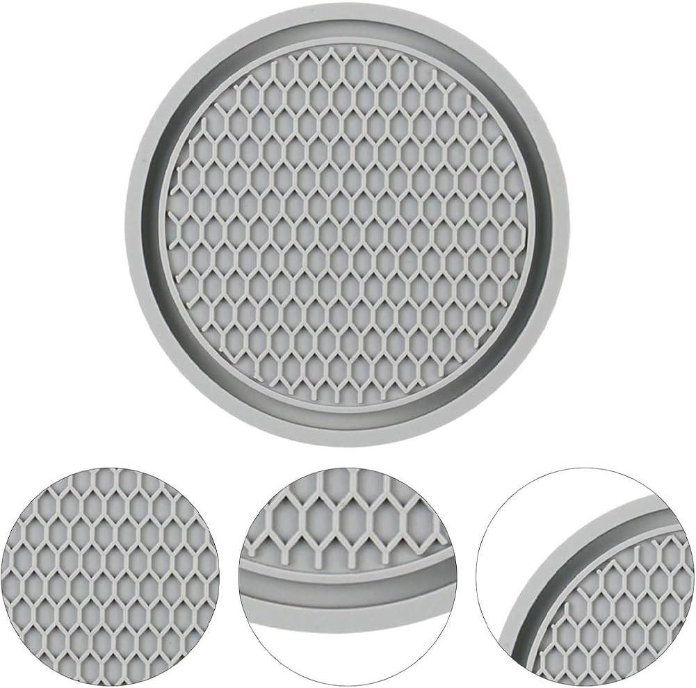 2 Pcs Car for CR-V 2018-2025 Rubber Cup Coasters Anti-Slip Cup Mats Accessories (Normal/B/Grey) image 3