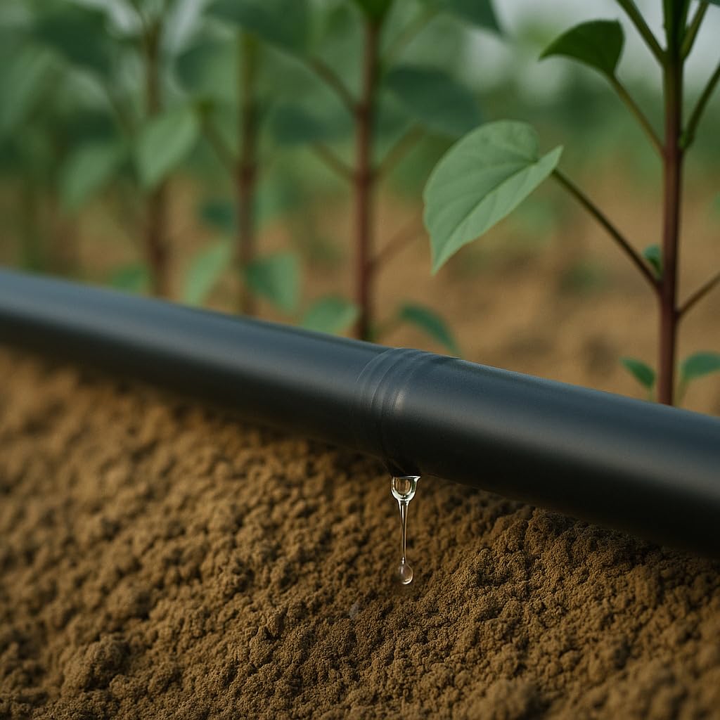 Tuyau d'arrosage goutte à goutte - 16 mm - Espacement de 33 cm 150m noir