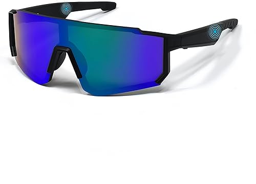 Miniatura 9 de HJX Lentes de ciclismo inteligentes con Bluetooth 5.4, batería de 6 horas, carga magnética, lentes de sol deportivos UV400 para hombres/mujeres