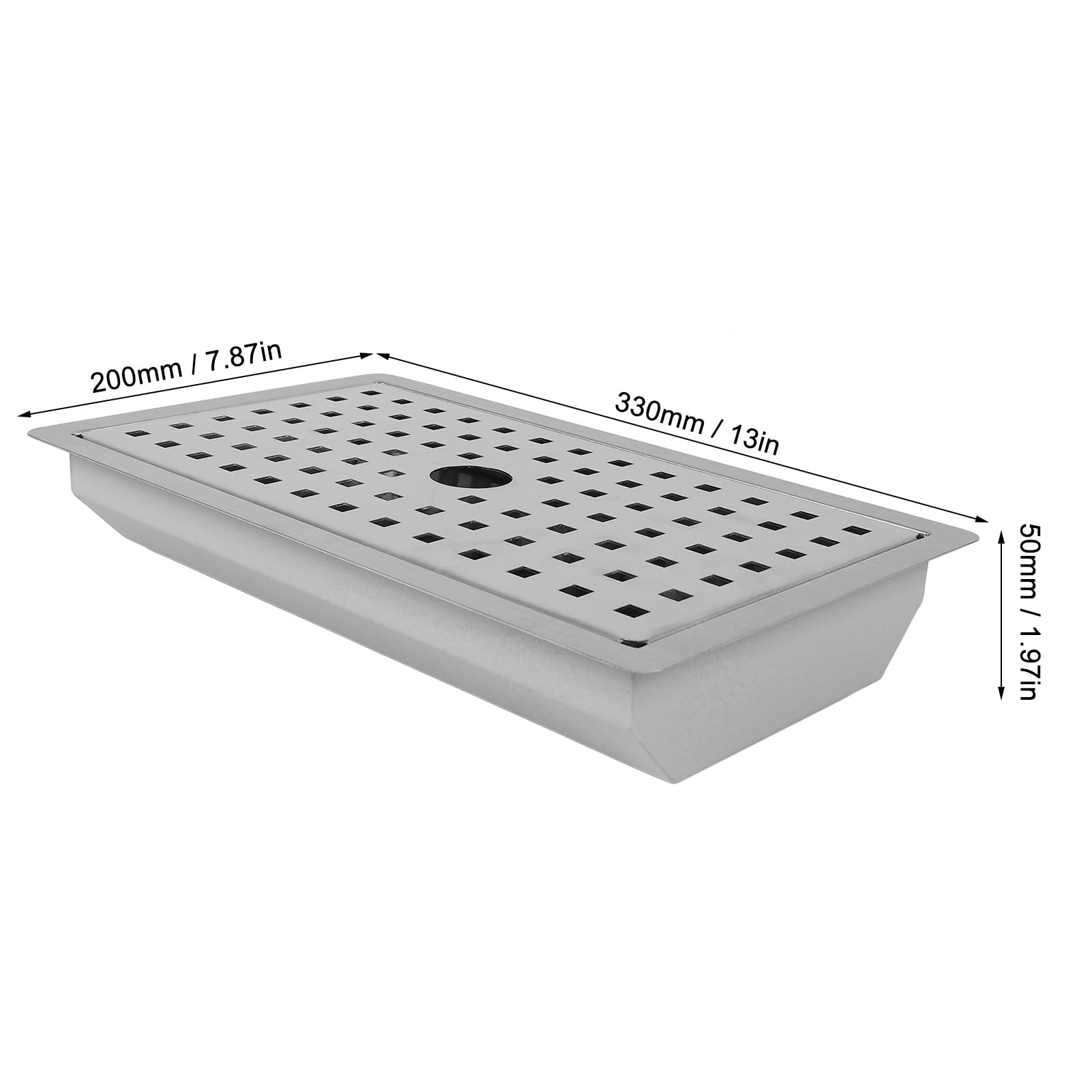 HEEPDD Fregadero de Cocina con Bandeja de Drenaje de Agua Dispensador de Agua Bandeja Recogedor de Goteo Estera Fregadero de Barra Pequeña de Acero Inoxidable Lavabo de Estación de