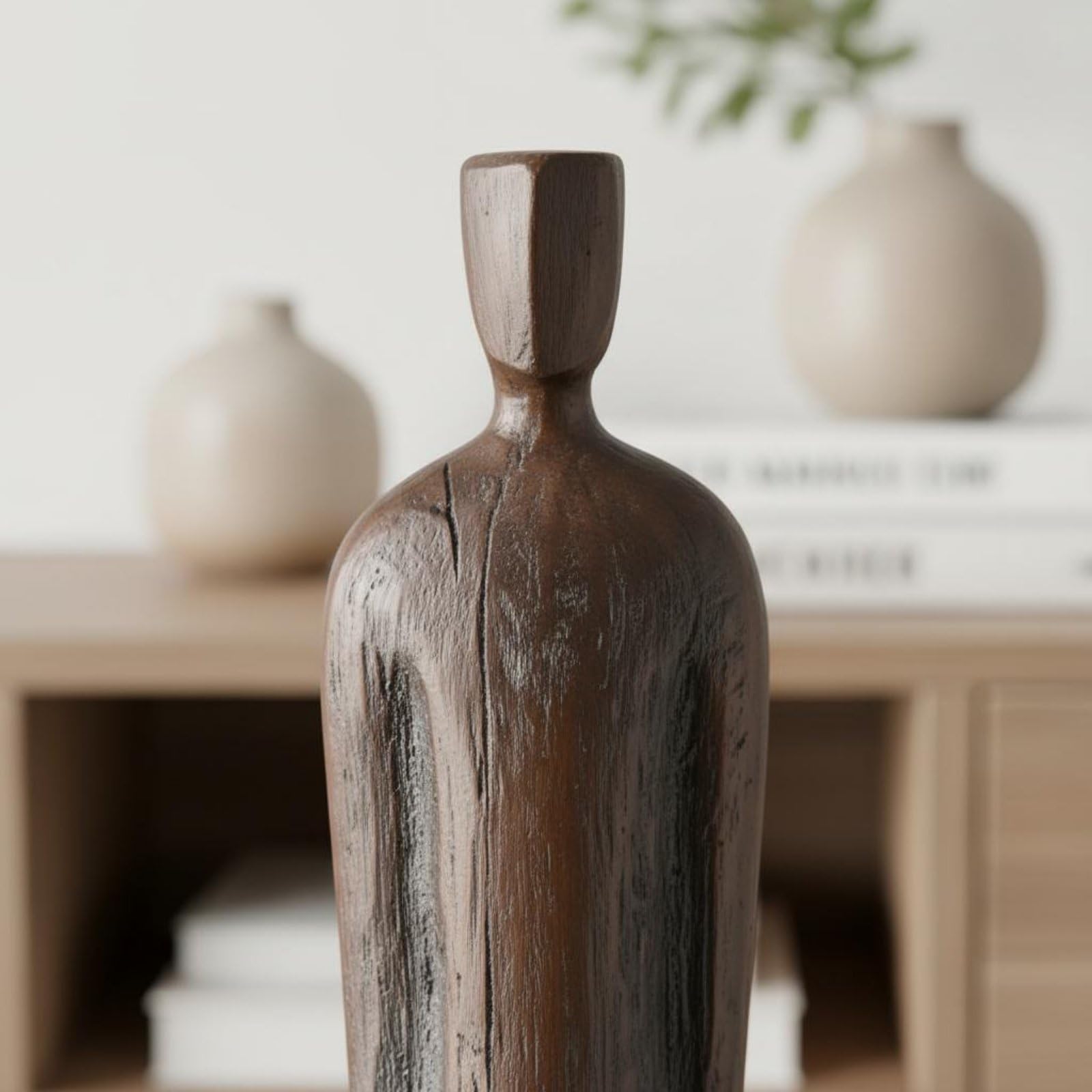 Gralara 2 Pezzi Statuetta in Resina Minimalista Statua da Tavolo Uomo Regalo Elegante Statuetta da Scrivania per Soggiorno