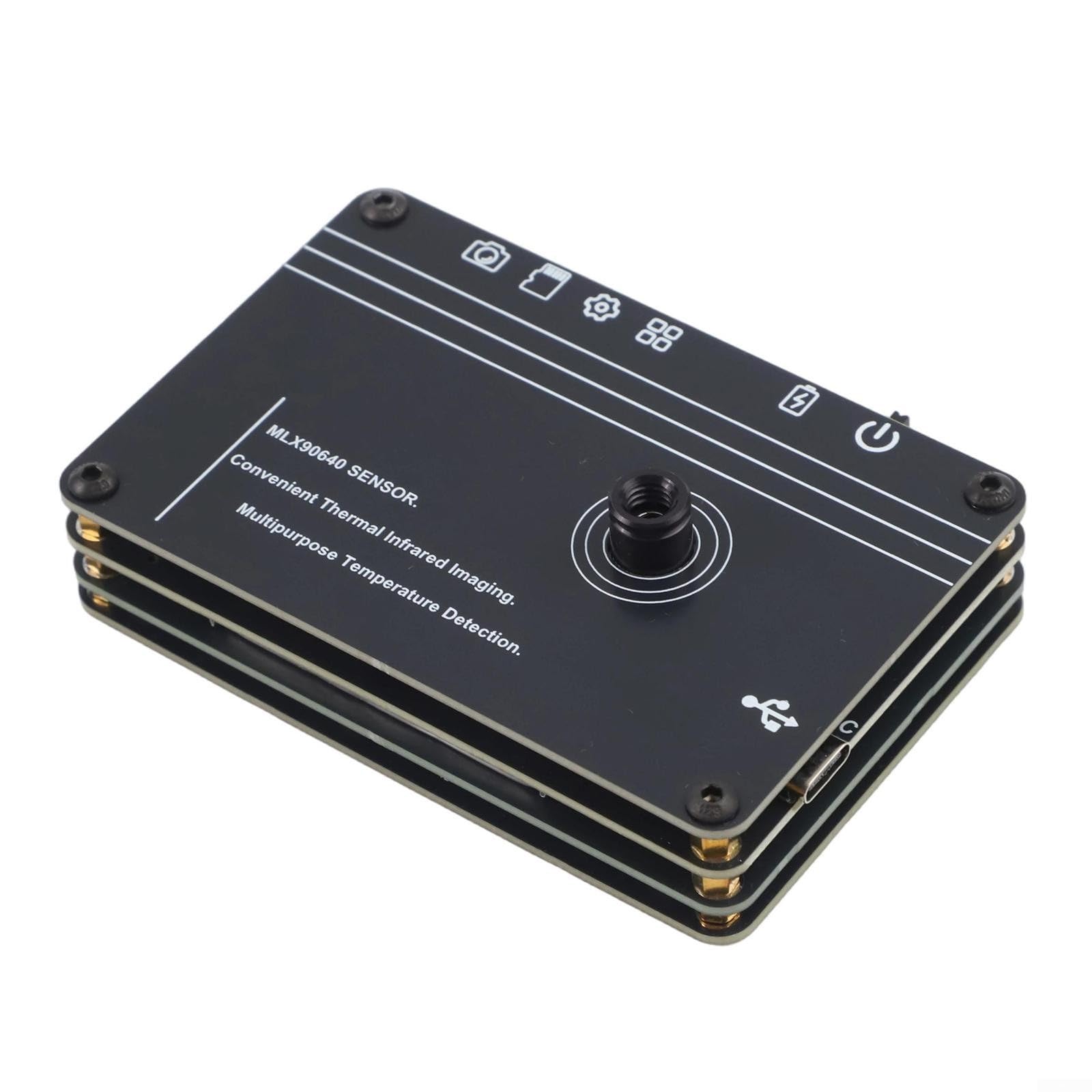 Cámara termográfica infrarroja LCD de 3.2 pulgadas con sensor MLX90640, rango de 40-300 °C, actualización de 8 Hz, termómetro de mano recargable USB-C para y uso