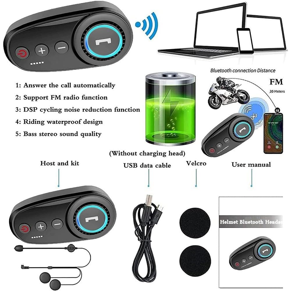 Bluetooth Casco Moto Modulare, Caschi Modulari Motorino Integrali con Doppio Visiera, Sistema di Comunicazione Interfono Integrato Radio FM Mp3, Certificato ECE Flip up Helmet