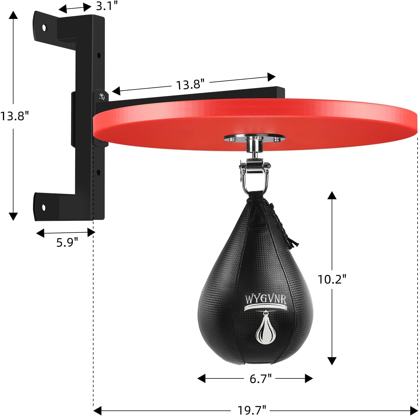 Speed Bag Platform, Boxing Speed Bag, with Speed Punching Bag Swivel for Workout, Punching, Training, Boxing, Exercise